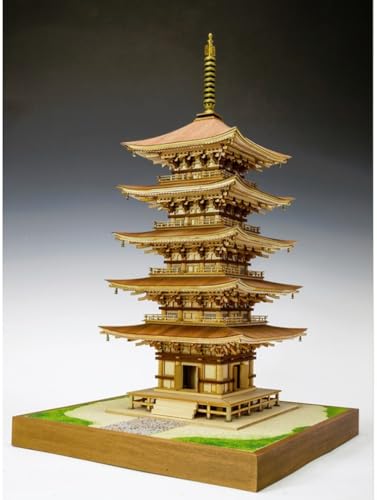 Woody Joe 1/75 Scale Assembly Kit of the Five-Story Pagoda of Mt. Haguro (Building)