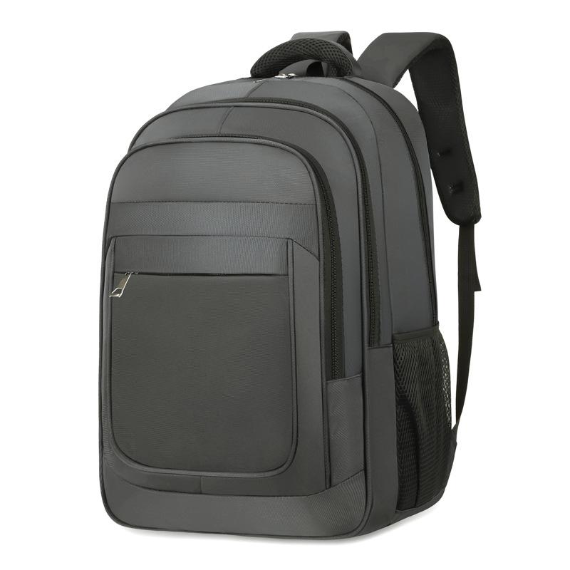 

Solid Simple Style Color Backpack Outdoor Large Capacity Travel Schoolbag Bag сірий колір