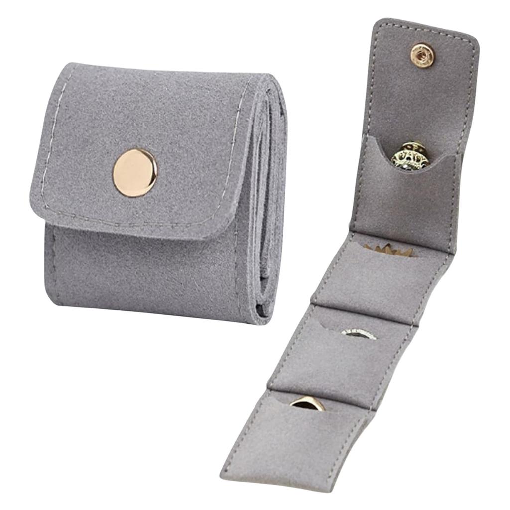 Portable Mini Jewelry Organizer Bag with Multiple Compartments for Rings Necklaces Earrings Travel Storage Case