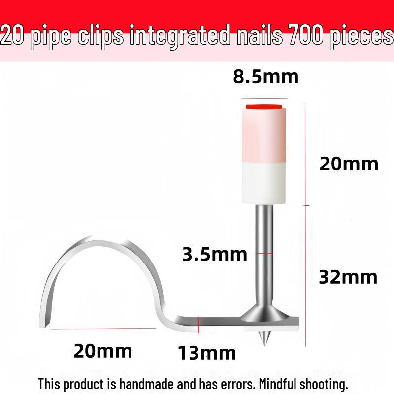 Mini Powder-Actuated Nailer for Ceiling and Concrete with Integrated Fire-Resistant Nails and Cartridge System