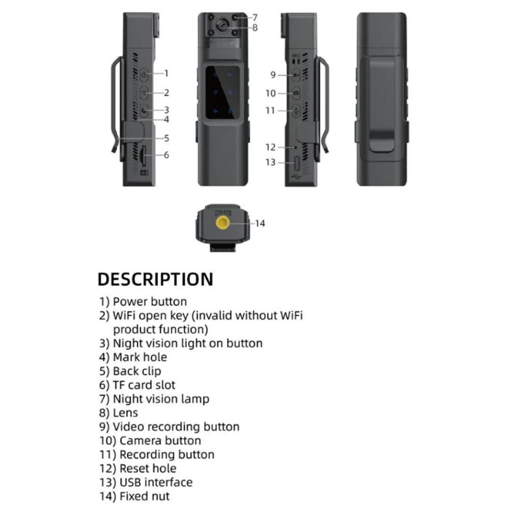 NEW WIth Wifi Hotspot Mini Camera 1080P Portable Digital Video Recorder Body Camera Night Vision DVR Miniature Camcorder