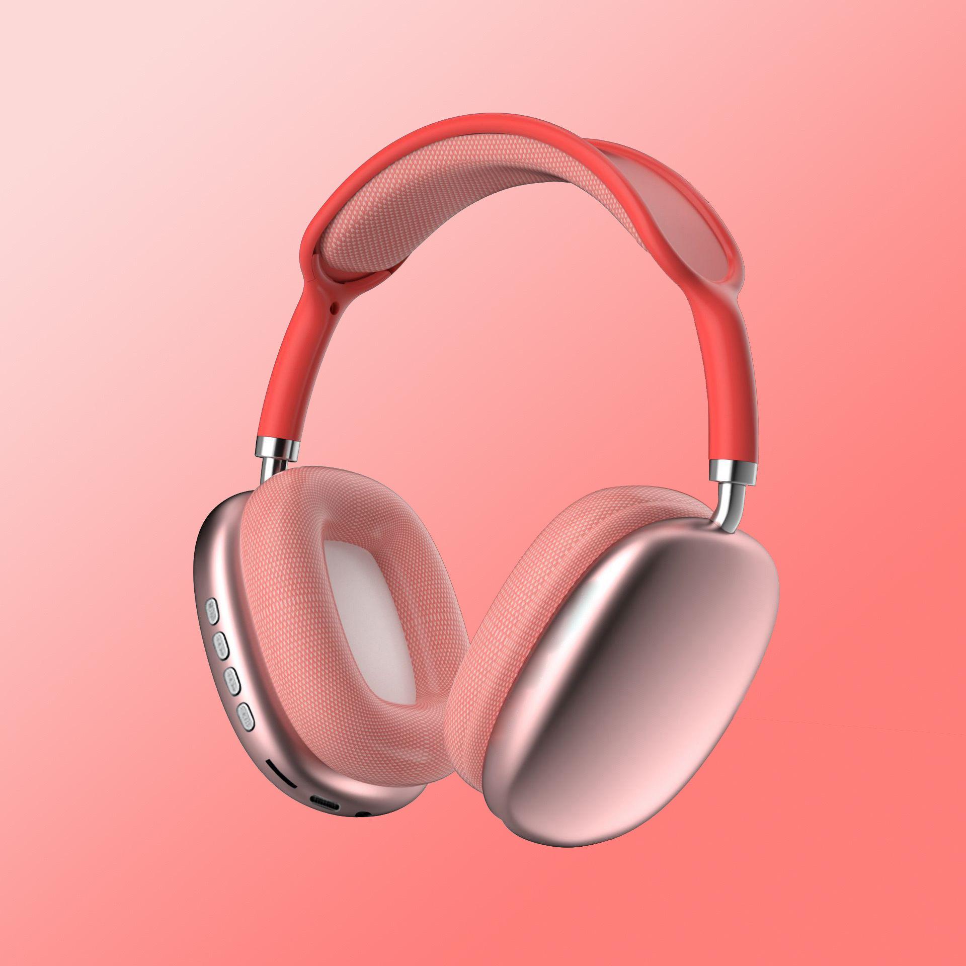 

Міжнародні накладні Bluetooth-навушники P9 Pro Max для спорту та ігор, Мінімалістичний стиль червоний