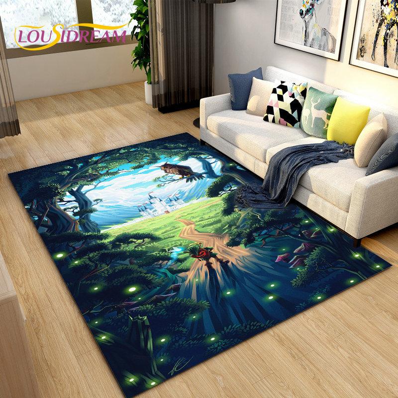 The Legend of Zelda Game Gamer Area Rug,Carpet Rug for Living Room Bedroom Sofa Doormat Decoration,Kid Play Non-slip Floor Mat