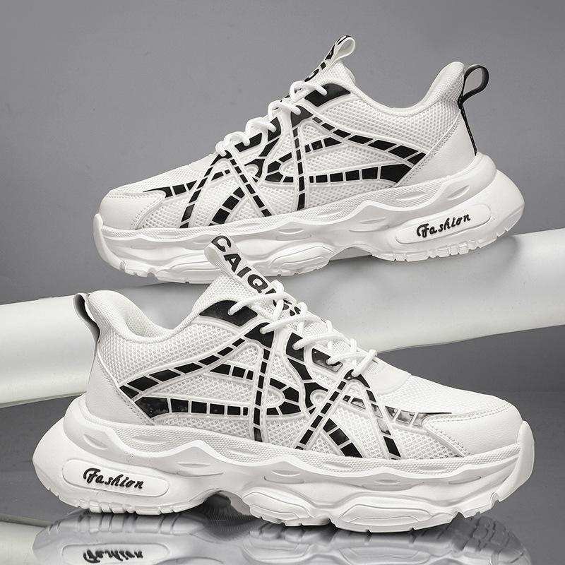 

Shoes Men s Large Size Sports Running Shoes Summer Mesh Breathable Fashion Couple Dad Shoes Men s Shoes 45 белый