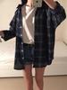 Women's Long Sleeve Plaid Cardigan Shirt - Casual Autumn Loose Fit Top