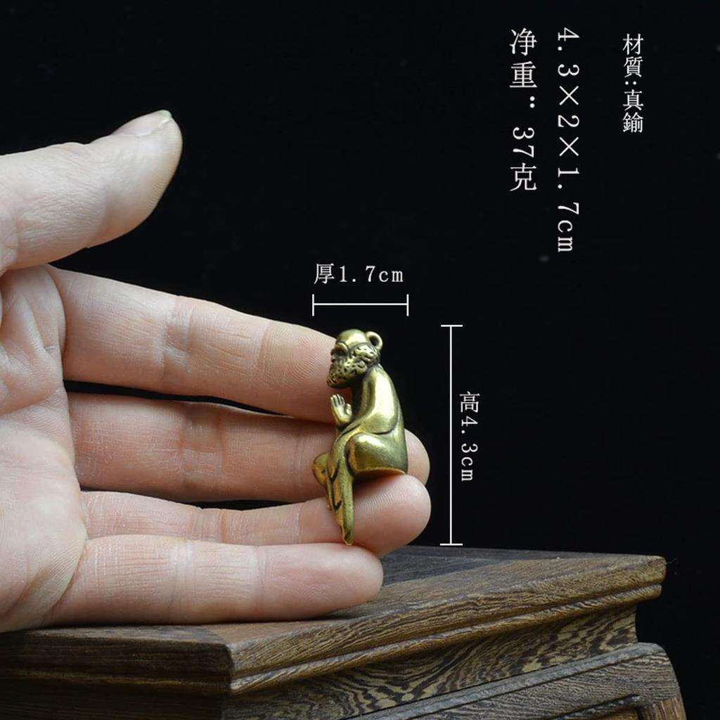 Mini Cute Daruma Daishi Seated Statue Brass Daruma Statue Small Traditional Craft Prosperity of Money Luck Feng Shui Daruma God Statue Buddhist