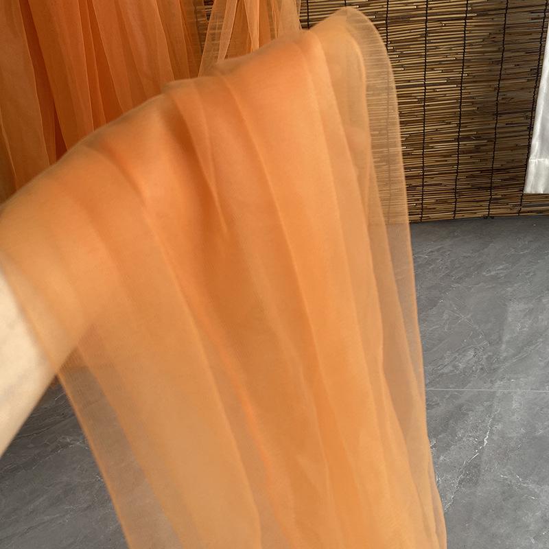 Light Pink Cherry Blossom Gauze Curtain with Pink Jade and Pink Bean Paste Highlights - Swiss Mosquito Net Yarn for Beauty Salon Ceiling.