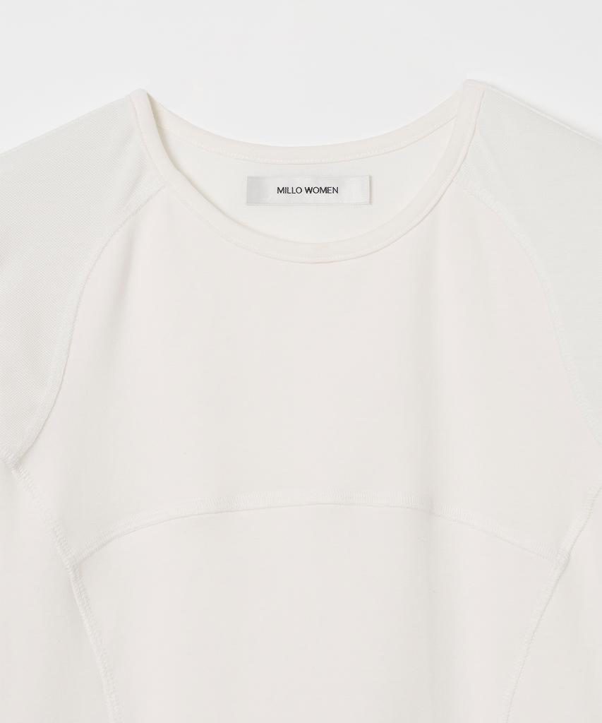 MILLO WOMEN Wave Mesh T-Shirt [Ivory]