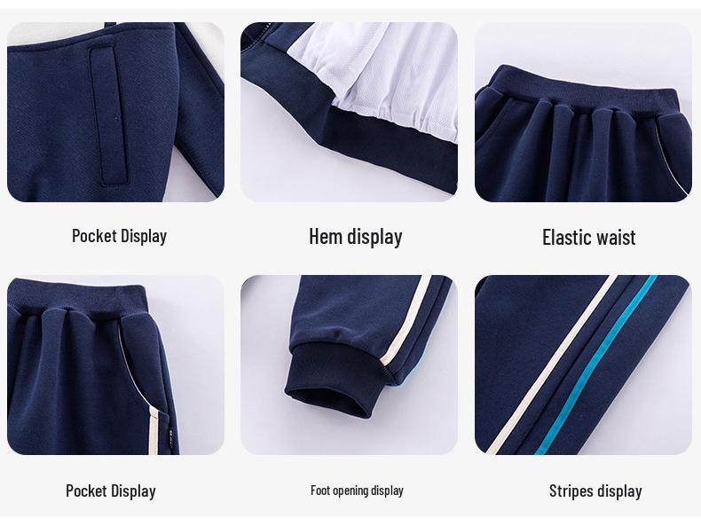 Children's Spring/Autumn Uniform Set: Primary School 3-Piece, Sports Class, Kindergarten 4-Piece
