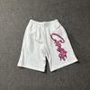 Corteiz Streetwear Short Pants Men Women Alcatraz Ship Print Loose Fit Cotton Shorts
