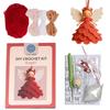 DIY Crochet Christmas Angels Xmas Tree Decorations, Unique Christmas Angels Gift Crochet Craft Kit with Yarn for Beginners