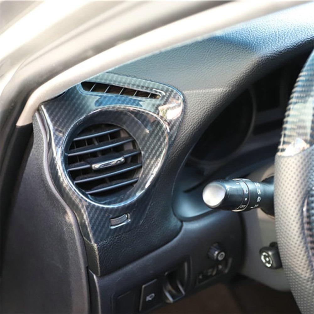2Pcs Carbon Fiber Look Side Air Vent Outlet Trim Cover For 06-12 Lexus IS250 350