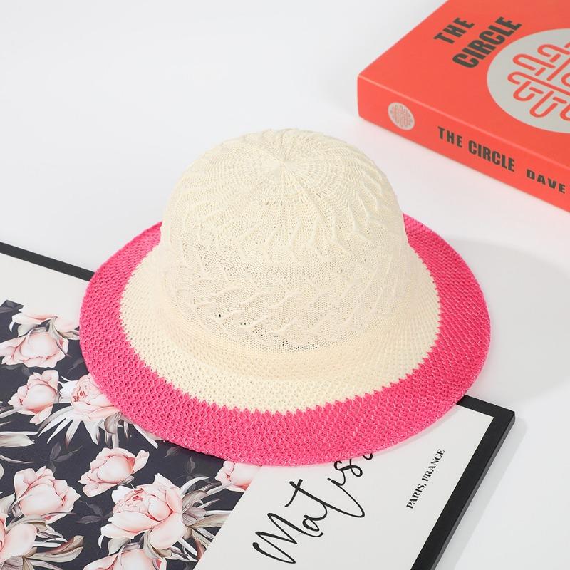 Color baby summer cool hat cute children's big eaves hat summer travel beach sun hat