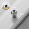 KAK Bright Chrome Furniture Handles Crystal Kitchen Cabinet Handle Zinc Alloy Wardrobe Door Pulls Solid Decorative Door Hardware