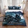 Custom Textile Batman Thunder Bedding 3 Piece Set HD Print Duvet Cover Pillowcases for Teens Adult Bedroom Decoration