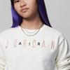 Jordan Kids Letter Logo Solid Color Pocket Crewneck Sweatshirt Kids Sweatshirt White FD9273-133