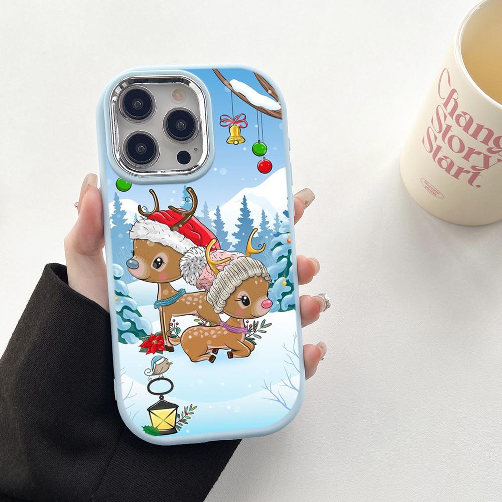 N116 Crăciun Fericit La mulți ani de artă Huse de telefon moi pentru Samsung S24 S23 A15 A12 A35 A54 Infinix Hot 40i Placare Cadru de protecție pentru cameră Capac din spate