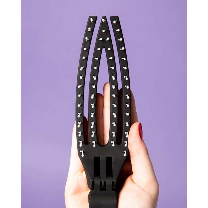 Brosse - OLIVIA GARDEN - On The Go! - Poils antistatiques - Brosse pliante - Miroir intégré