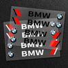 4pcs Car Styling Door Handle Stickers Tire Rear View Mirror Decals For BMW E46 E85 E60 F10 E39 F30 E36 F20 E87 E90 E70 X3 X5