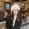 Rabbit Fur Fluffy Knitted Skull Cap Windproof Plush Hat Trendy Earflap Bucket Hat  Daily Wear