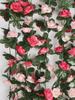 6 Pcs Flower Garland Artificial Rose Vine Flowers with Green Leaves Hanging Fake Roses Vine for Room Anniversary Wedding Birthday Christmas Arch Decor