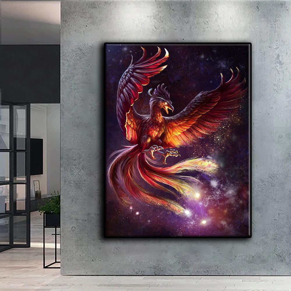 Full 5D Diy Diamond Painting Mythical Beast Phoenix  5D Diamond Painting