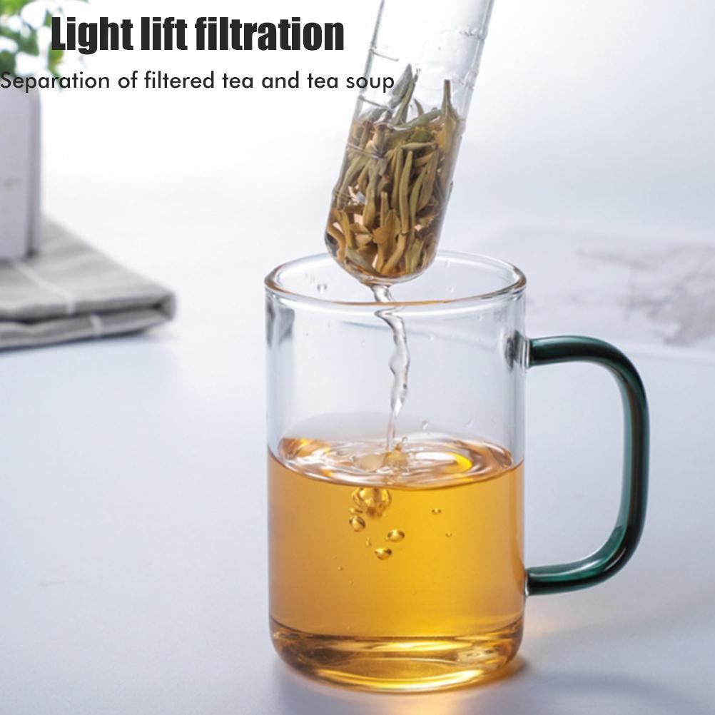 Tea Infuser Heat Resistant Glass Tea Strainer Transparent Tea Cup Strainer
