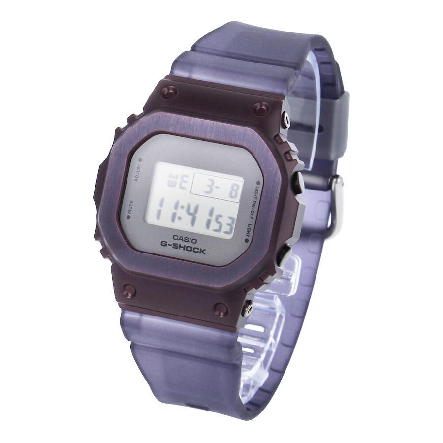 CASIO G-SHOCK GM-S5600MF-6 GM-S5600 MIDNIGHT FOG Series Metal bezel Street Skeleton Purple Wrist Watch For Woman
