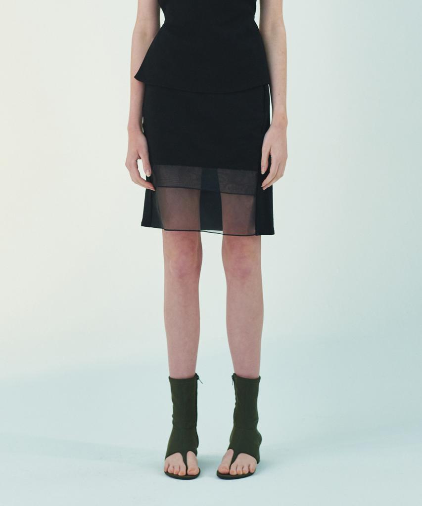 NILLRING S03.00 Organza Mix Mid-Length Skirt