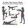 Widerstandsband-Set (5) - Schlaufe Elastisches Band Fitness Trainingsgerät für Muskelaufbau Pilates Kniebeugen Sport