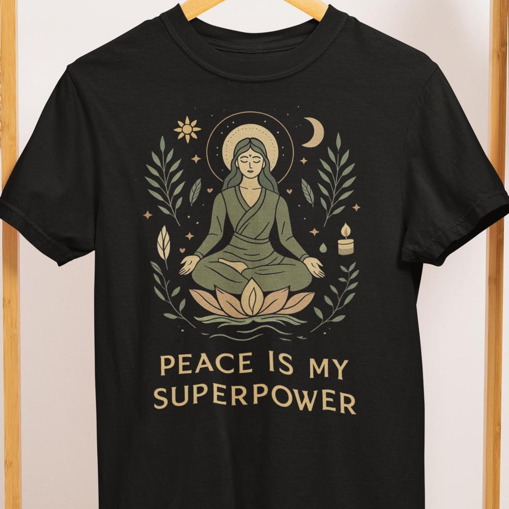 Peace Is My Superpower Yoga Mindfulness T-Shirt