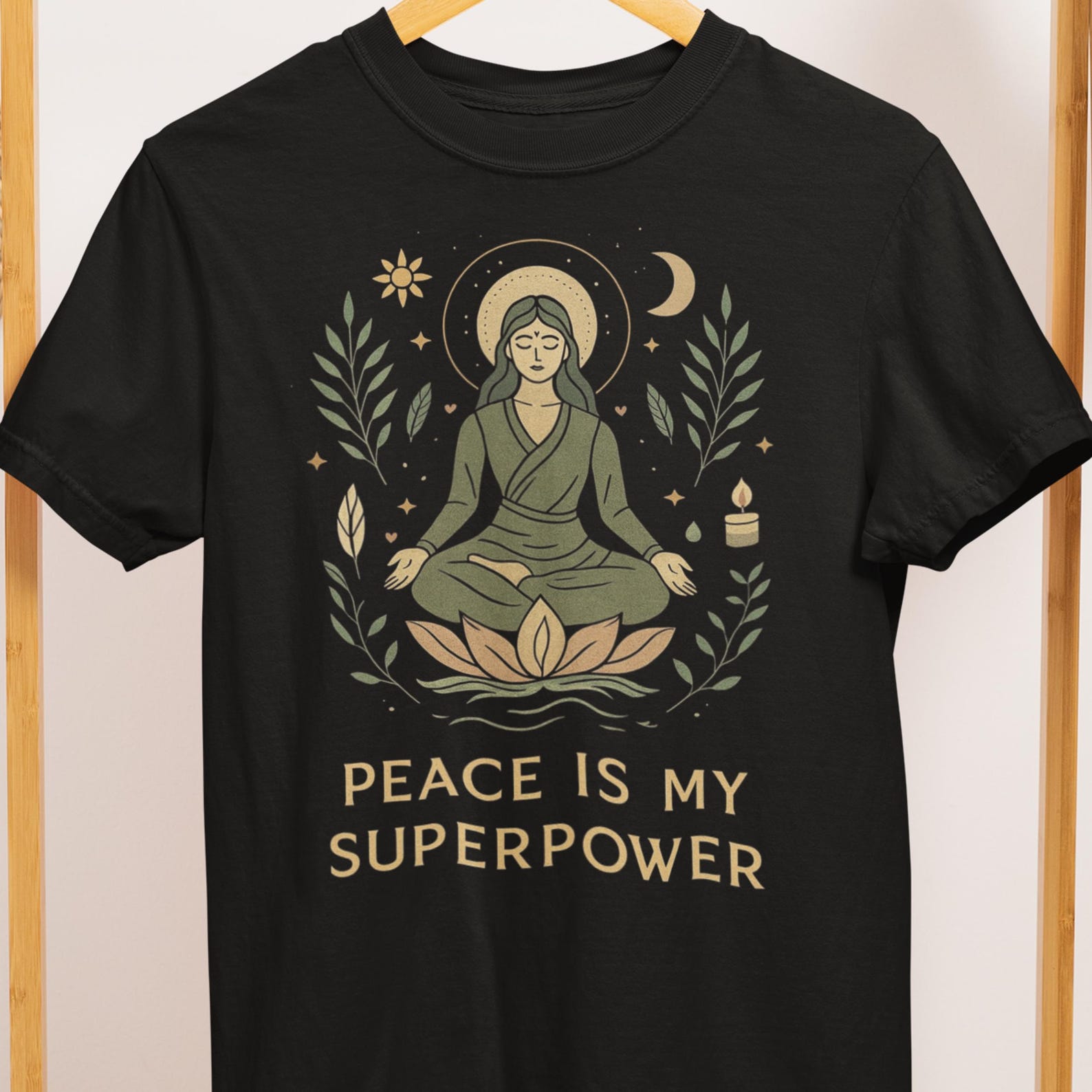 Peace Is My Superpower Yoga Mindfulness T-Shirt 4XL