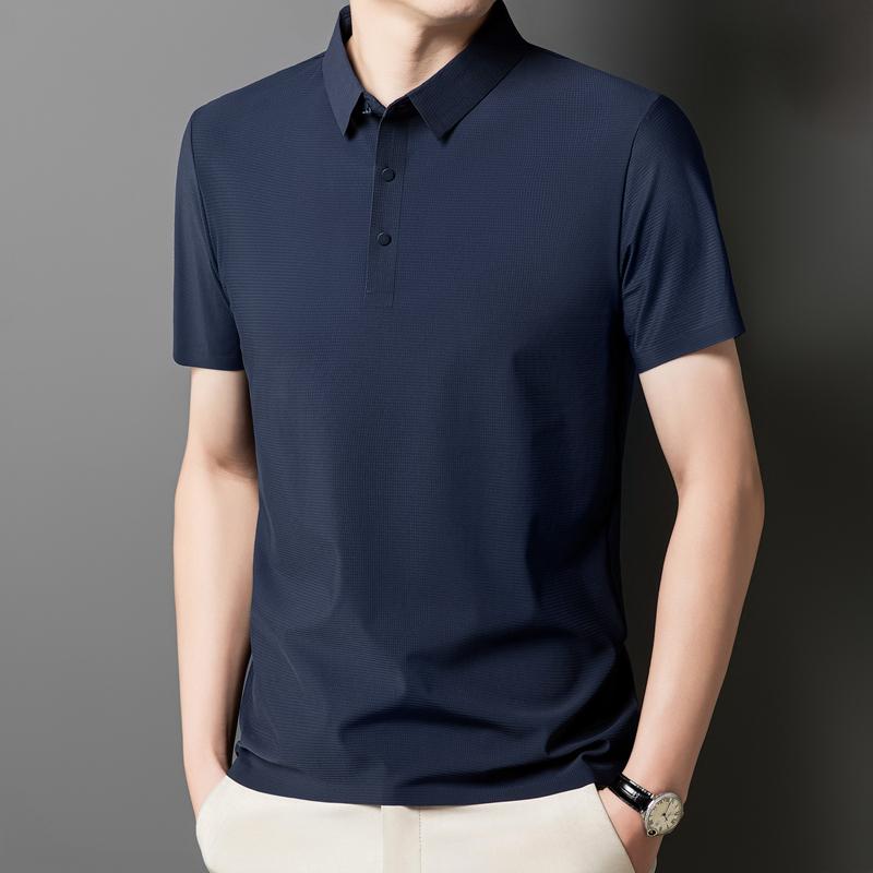 Ice Silk POLO Shirt Short-sleeved T-shirt Casual Polo Shirt T-shirt