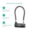 Zinc alloy 4 Digit Combination Lock Wire Rope Gym Safety Coded Lock  for Travel & Home