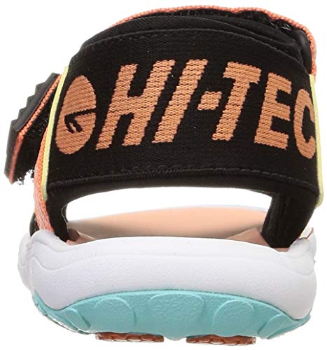 Hi-Tec Kawazu Flex Kids Sports Sandals, Peach/Mint, 19.0 cm, 2E