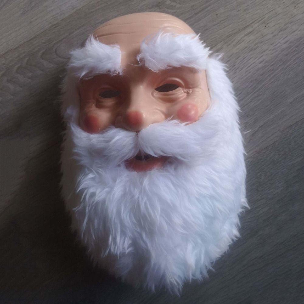 Face Cover Santa Claus Beard Mask Hat Set 3D Cosplay Props Christmas Decoration Cartoon Xmas Cosplay Accessories Party Gifts