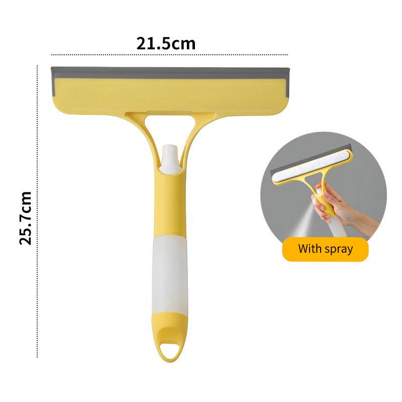 

A Household Glass Cleaning Scraper That Combines The Functions Of A Watering Can And A Window Scraper Yellow