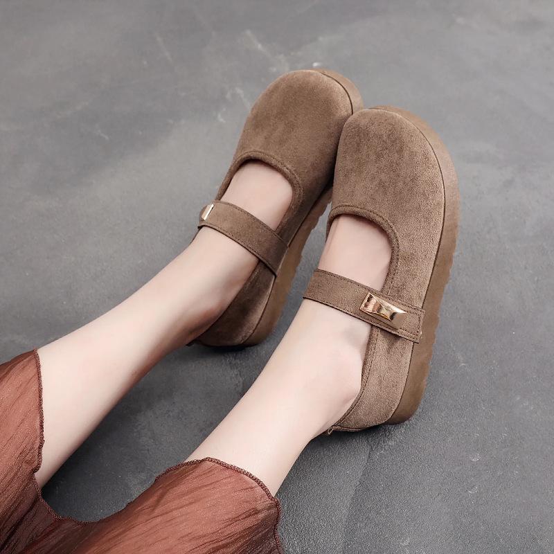 

Support old Beijing cloth shoes single shoes non-slip and comfortable one-word buckle lazy casual shoes 41