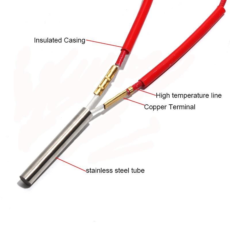 LUJINXUN Single Head Heating Pipe 14mm* 80mm 14*90mm 14*95mm Cartridge Heater 300W-330W 110V/220V 201SS for Molding Machine 5pcs