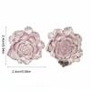 Gradient Color Flower Earrings Resin Women Earrings Vintage Floral Stud Earrings  Girls