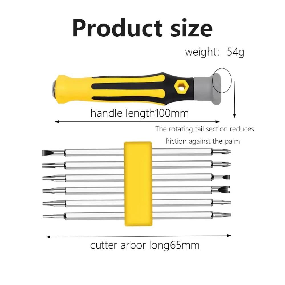 12 in 1 Screwdriver Set Multifunctional Cross Flat Shaped Screwdriver Head Precision Handheld Maintenance Tool