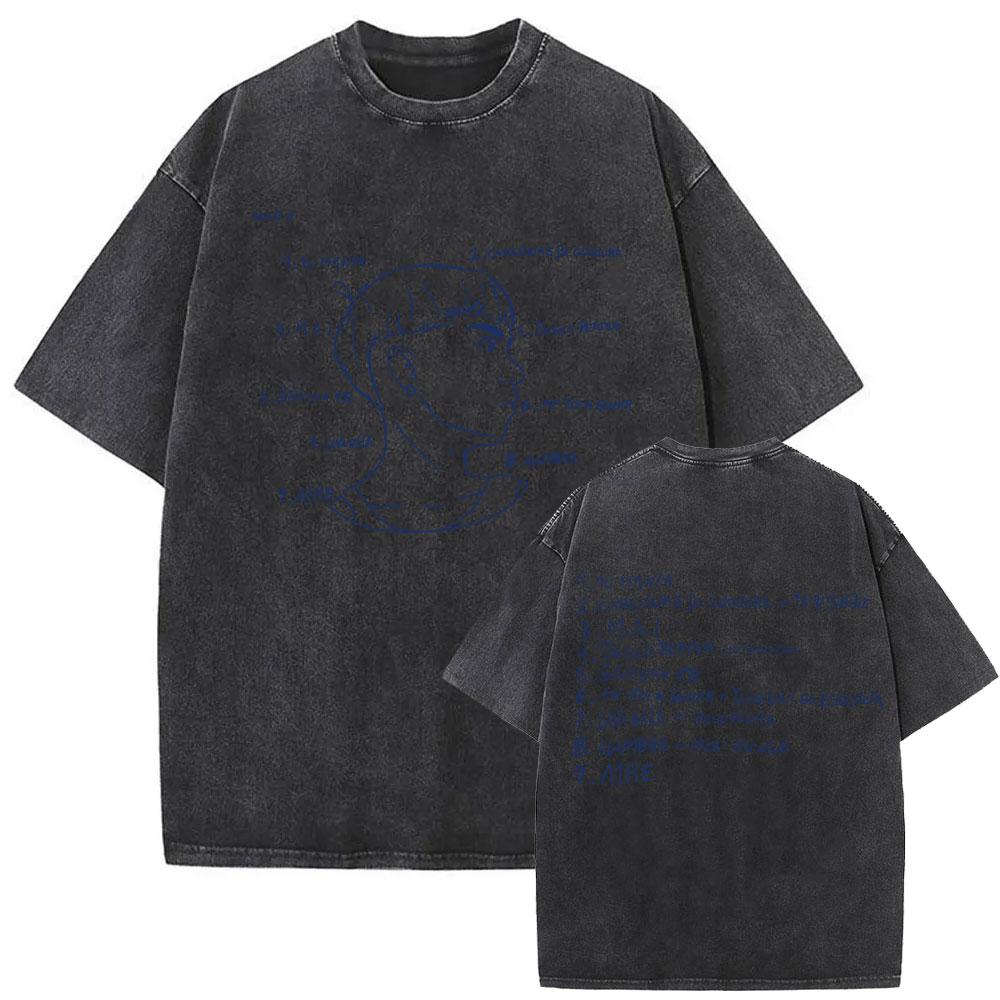 Gewaschenes Vintage Rapper Milo J La Vida Era Mas Corta Album Grafik T-Shirt Herren Damen Hip Hop Mode Popmusik T-Shirts Streetwear