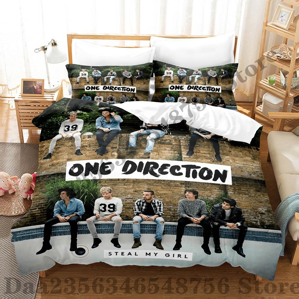 Direction One Bedding Set Single Twin Full Queen King Size Bed Set Adult Kid Bedroom Duvetcover Sets Print Anime Bed Sheet Set