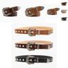 Womens Elegant Alloy Buckle Belt Pack With Embossed Design For Office And Casual Outfits