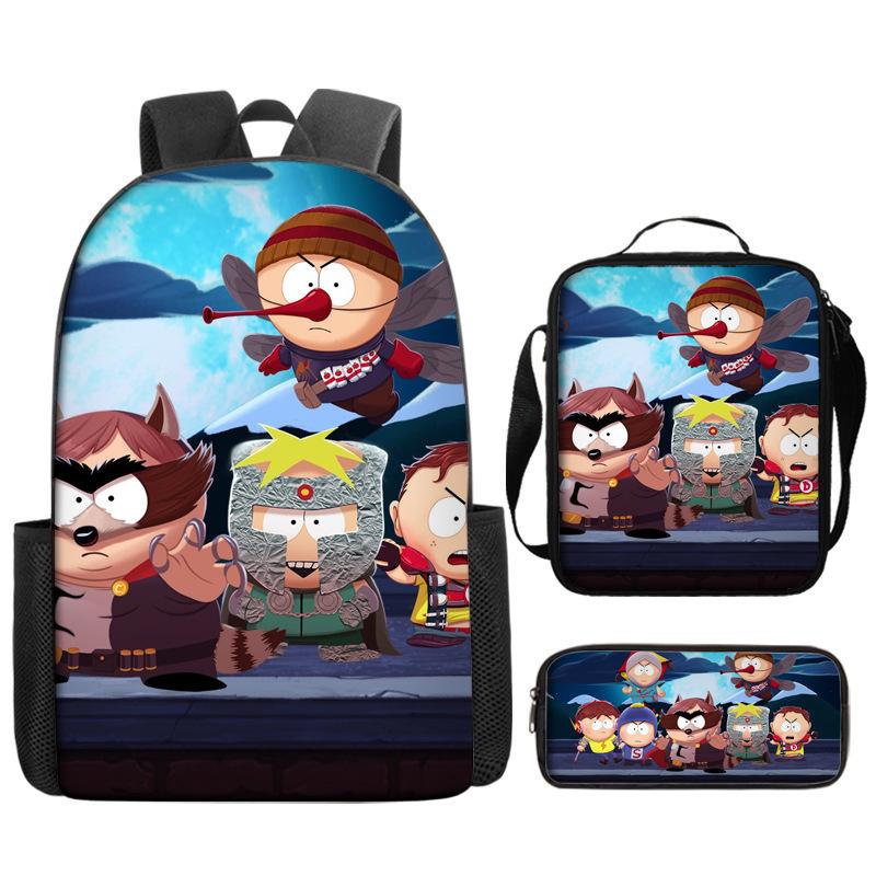 South Park Backpack Student Bag Southpark Backpack Cartoon Satchel Pencil Case