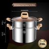 Extra-High 316L Stainless Steel Steamer Pot, Rivet-Free, Anti-Scald, Large Capacity for Porridge/Soup