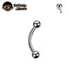 F136 Titanium Banana Curved Lip Navel Piercing 16g 6/8/10/12/14mm Eyebrow Curved Barbell Lip Ring Snug Daith Helix Rook Earring