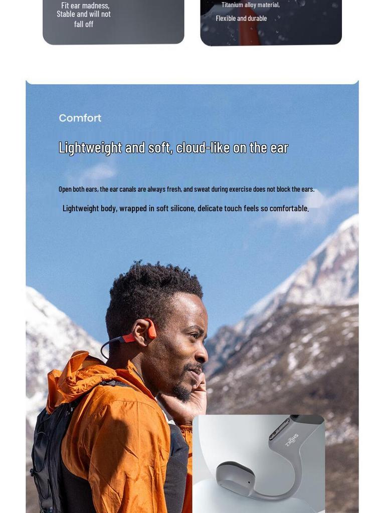 Shokz Pro True Wireless Noise-Cancelling Bone Conduction Bluetooth Swimming Earbuds, Open-Ear Sports Model S710