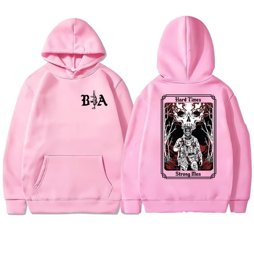 Hard Times 2025 Brothers In Arms Double Sided printed Hoodies Men Women vintage Hip Hop streetwear Unisex Fleece Sweatshirt Coat