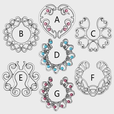 Heart-Shaped Stainless Steel Hollow Nipple Studs with Anti-Diamond Design